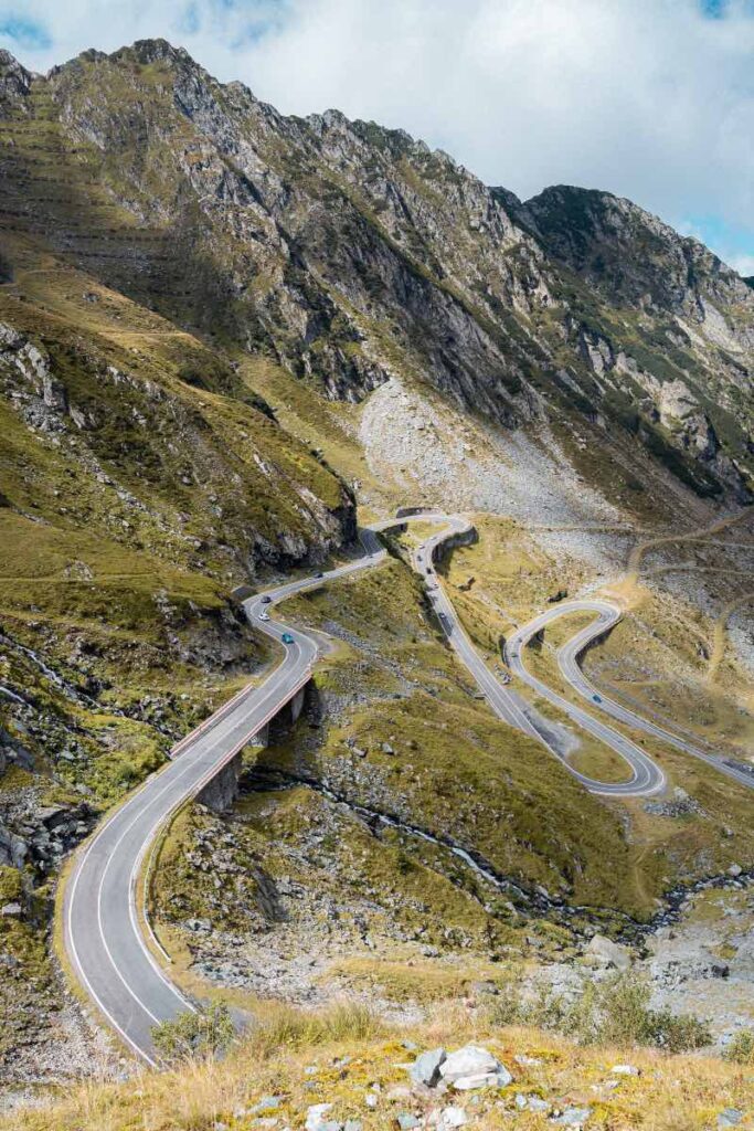 Strada panoramica in Romania